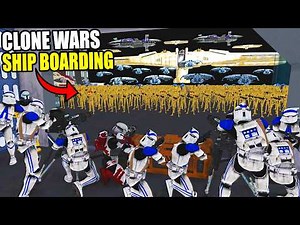 The Largest Clone Wars SHIP BOARDING Venator Defense EVER! - Men of War: Star Wars Mod