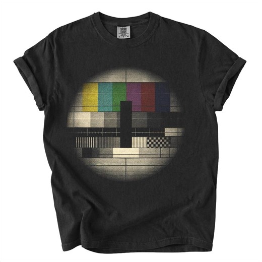 Retro TV Test Pattern Shirt Vintage Color Bars T-shirt Comfort Colors Tee Old TV Screen Graphic Nostalgic Aesthetic Unisex Shirt - Etsy