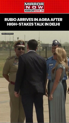 US Secretary Rubio, Along With His Wife Arrives In Agra After High-Stakes Talk In Delhi #shorts