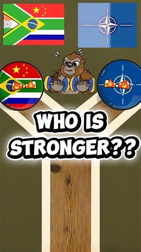 Brics 🆚️ Nato Countries || Who is stronger?? #countryballs #shorts