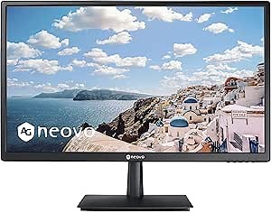 AG Neovo CD-2401 24 Inch LCD Monitor with Protective Glass Screen, HDMI Cable Included, 1080p, HDMI, VGA Inputs and Speakers, VA Panel, Flicker Free, Blue Light Filter