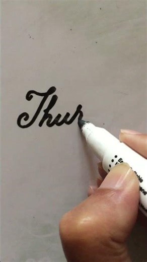How to Write Days of Week Thursday in English #shorts #calligraphy