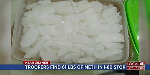 Troopers find 61 pounds of meth in I-80 traffic stop