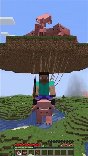 Cave Dripstone Falling Down vs Helping Mobs #shorts #meme #minecraft