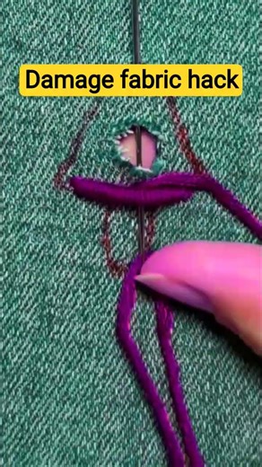 beautiful easy embroidery hack damage fabric embroidery hack #hack #embroidery