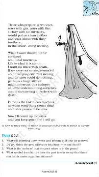 keeping quiet (PABLO Neruda) - 12th english NCERT. Flamingo