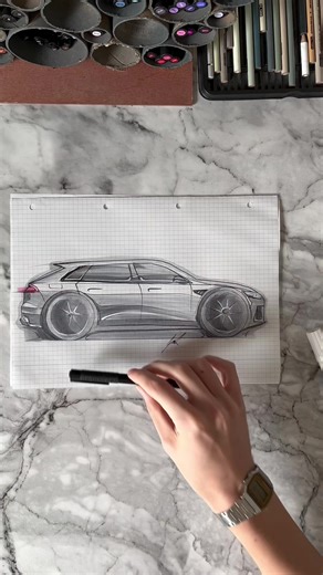 Step-by-Step Audi Car Drawing Tutorial