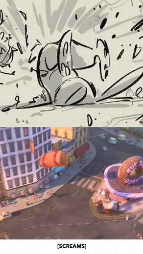 Hop into Zootopia with this storyboard side by side. 🎨: Byron Howard, Director and Josie Trinidad, Head of Story | Disney