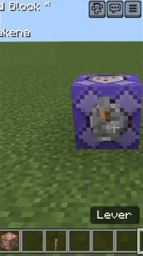 last code :/setblock ~~2~ diamond_ore destroy.fast code:/give @s command_block