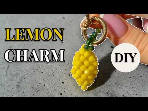 POV: You’re making the perfect beaded lemon charm 🍋