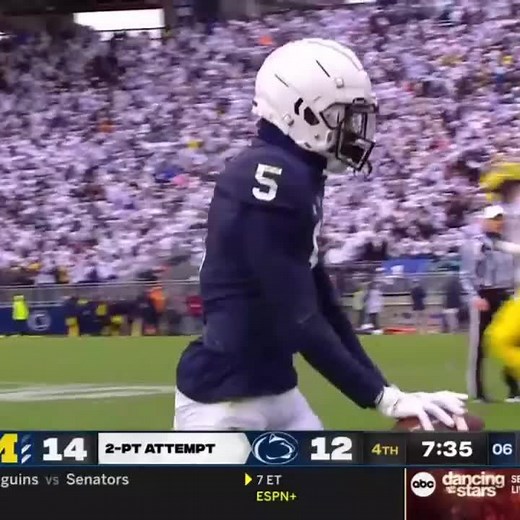 15K views · 121 reactions |  4th-and-goal TD  Successful 2-point conversion Penn State has tied it up vs. No. 6 Michigan. | Big Ten Network | Facebook