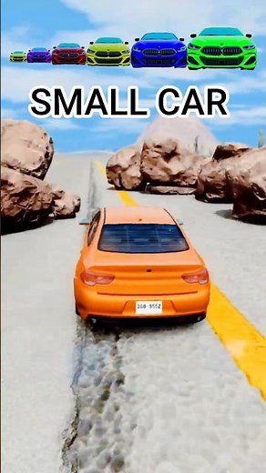 Big & Small Cars vs Rocks & Boulders & in beamng| BeamNG.Drive Gameplay