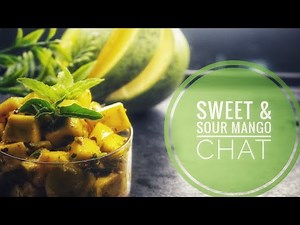 Sweet & Sour mango chat||homemade mango chat||how to make fruits chat|easy chat recipe at home.