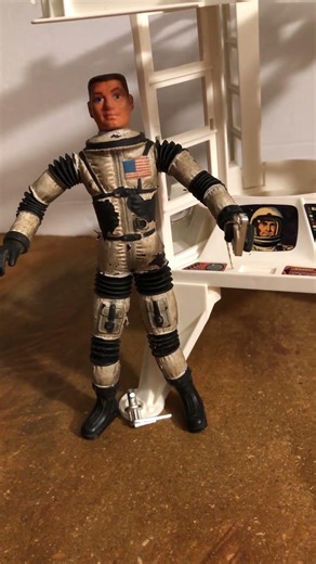 🌚🧑‍🚀🚀 Major Matt Mason action figure Space Station Center 1967 Mattel Toys 🚀Classic Space Toy🪐🧑‍🚀