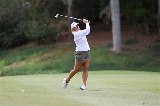Lauren Coughlin surges through gusty round for a 5-shot lead at Shadow Creek
