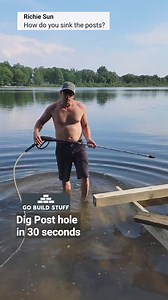753K views · 2.2K reactions | Installing dock posts #lakes #docks #gobuildstuff | Go Build Stuff | Facebook
