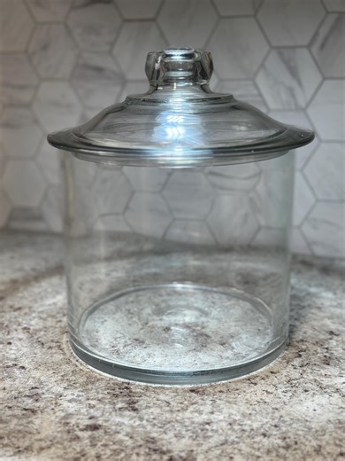 Vintage Clear Glass Apothecary Jar With Lid 11” Tall Large Kitchen Canister Candy Cookie Storage Display Container - Etsy