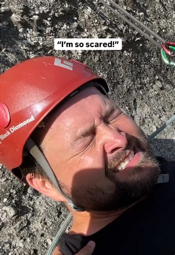 When you are terrified of heights but sign up for rock climbing in Greece… The monasteries at Meteora are amazing and if you are not feeling super adventurous, there are other ways to enjoy them 😂 But hats off to Danny for even signing up! Would you do this? #adventuretravel #greece #meteora