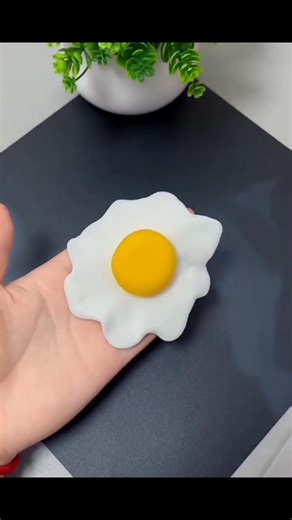 DIY - How to make "Poached eggs"🥚 with Clay #diy #clay #shorts