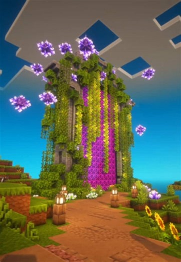 Ruined Portal in Minecraft eternal World | Lean Builds | #minecraft #minecraftbuilding #vibes #fyp