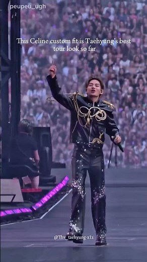 Celine custom fit is Taehyung’s best tour look so far 📸 #btstour #taehyung #kpopidol #bts #kpopedit