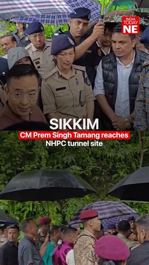 SIKKIM: CM Prem Singh Tamang reaches NHPC tunnel site