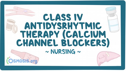 Class IV Antidysrhythmic Therapy (Calcium Channel Blockers): Video, Causes, & Meaning | Osmosis
