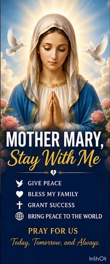 🌹🙏 Mother Mary, Stay With Me | Powerful Catholic Prayer Song for Peace, Family & Success ✨🕊️