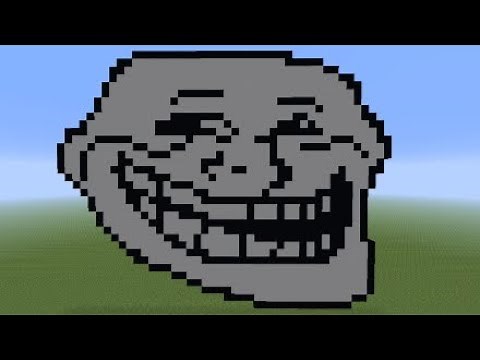 Minecraft Trollface pixel art tutorial