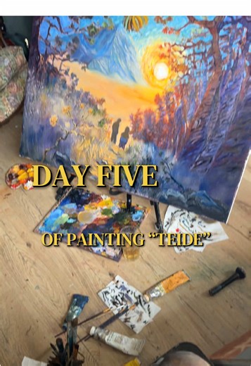 Day Five of Painting 'Teide' - Oil Painting Journey