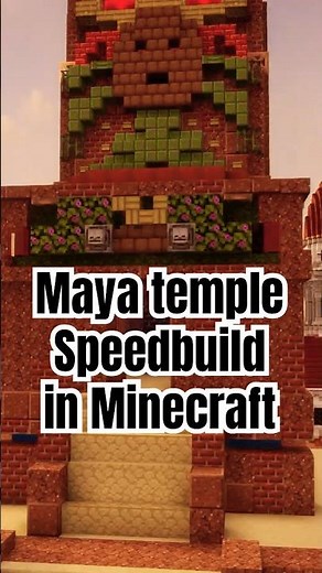 Massive Maya Temple Build in 36 Seconds or less ⏱️ #minecraft #shorts