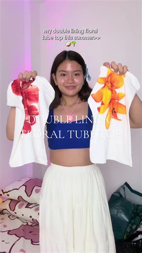 Stylish Double Lining Floral Tube Top for Summer