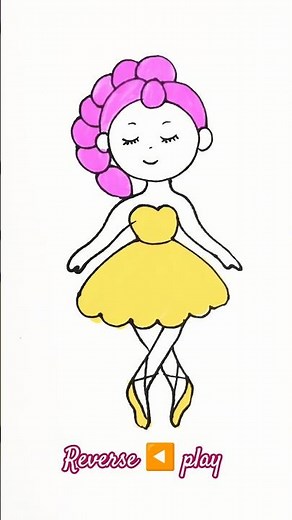 Barbie doll drawing easy #trending #art #viral