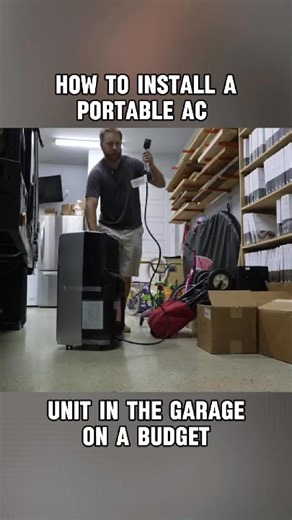 How to install a PORTABLE AC unit in the GARAGE, on a BUDGET!!! #AC # | Eden Towne