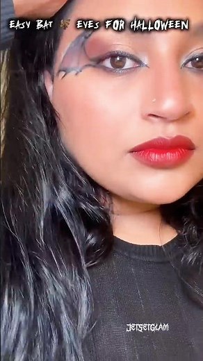 How I Created My Bat Eyes Makeup 🦇 | Step-by-Step Halloween Eye Look #halloween2025 #makeup #spooky
