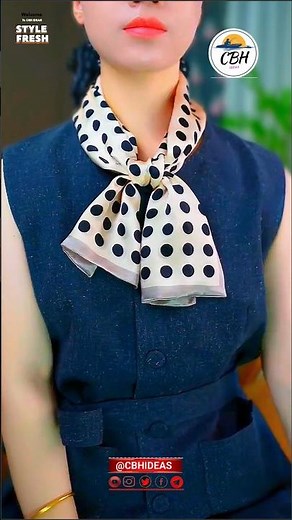 How to tie a ribbon scarf