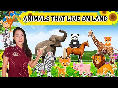 ANIMALS THAT LIVE ON LAND AND THEIR SOUND 🔊 | INTERACTIVE SCIENCE Lesson For Kids