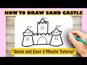 How to Draw Sand Castle | Sand Castle Easy Drawing