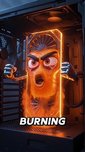 My PC is SCREAMING at me! 🖥️🔥💀 #aianimation #funny