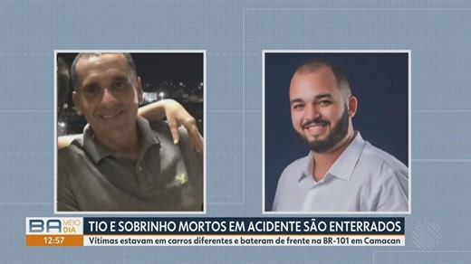 Tio e sobrinho mortos em acidentes são enterrados