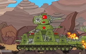 KV44扫射德军空军，机器人斯大林大战德军新式机器人