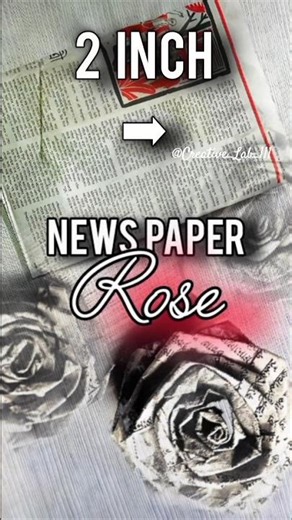 🌸 Beautiful Rose from Newspaper | Simple Craft Idea #shorts #bestoutofwaste