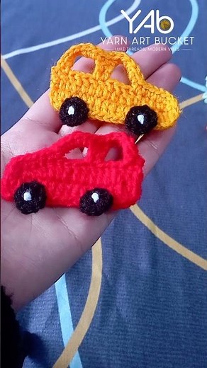 Cute Crochet Car Patches 🚗✨| Handmade Appliques for Kids’ Projects #crochet #shorts #viral #car #diy