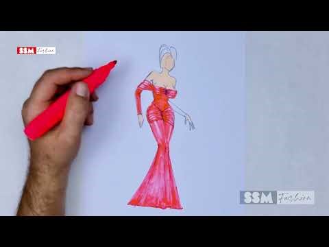 Red Sculpted Mermaid Gown — Off-Shoulder Draped Evening Dress | SSM Fashion