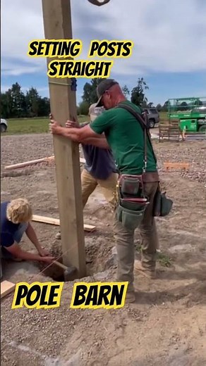Setting Posts Straight! Crucial to Pole Barn Foundation #polebarn