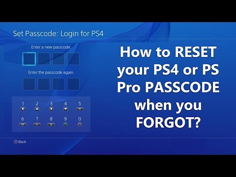 How to RESET your PS4 or PS Pro PASSCODE when you FORGOT?