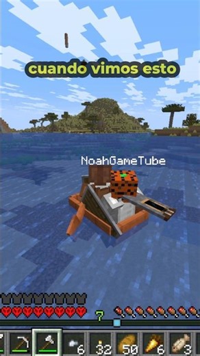 Encontré una cruz flotando en mi mundo hardcore… #minecraft #parati