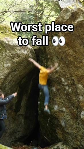 The Worst Place to Fall in Bouldering 👀😭