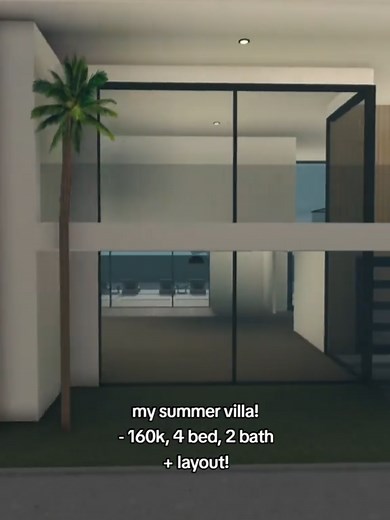 Summer Villa Layout in Bloxburg for 2026
