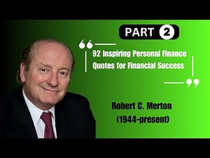 Financial 92 Inspiring Personal Finance Quotes for Financial Success | Robert C. Merton - PART 2
